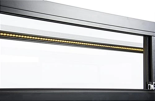 60” Jewelry Display Case W/ Sliding Mirror Door, Sit Down Design, LED - Black - Image 5