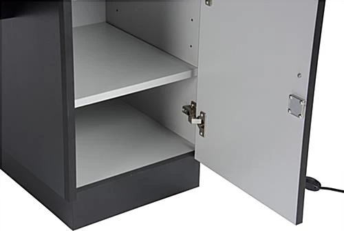 60” Jewelry Display Case W/ Sliding Mirror Door, Sit Down Design, LED - Black - Image 10