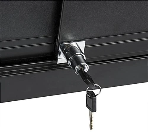 60” Jewelry Display Case W/ Sliding Mirror Door, Sit Down Design, LED - Black - Image 4