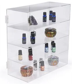 Acrylic Countertop Display Case W/ 3 Shelves & Locking Door