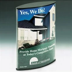 8.5 X 11 Sign Holder For Tabletop, Double-sided, Curved - Black