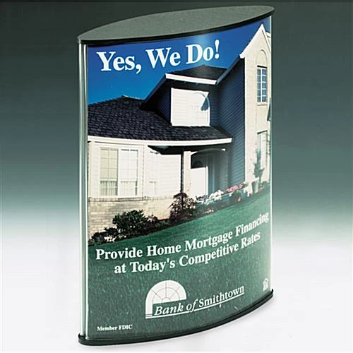 8.5 X 11 Sign Holder For Tabletop, Double-sided, Curved - Black