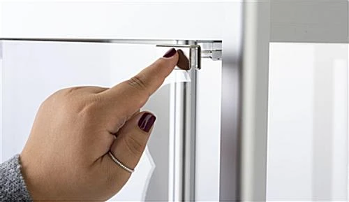 15" Pedestal Display Case W/ Interior LED Lights, Rechargeable, EZ Transport - Silver - Image 7