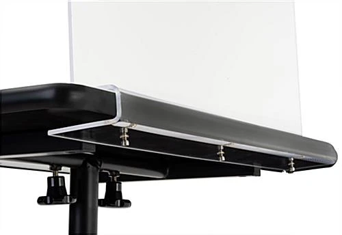 Sneeze Shield For Flat Surfaces Up To 0.75โ Thick, Acrylic, Screw-On - Clear - Image 3