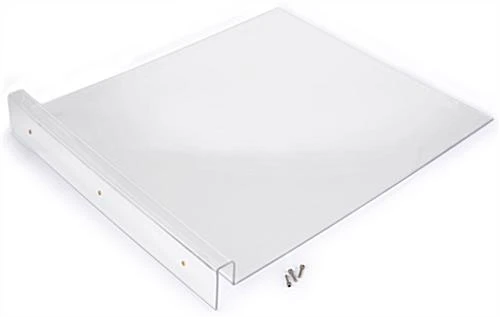 Sneeze Shield For Flat Surfaces Up To 0.75โ Thick, Acrylic, Screw-On - Clear - Image 2