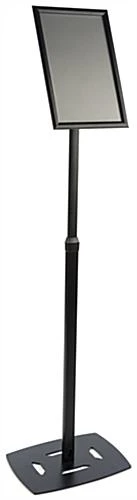 11 X 17 Menu Stand For Floor, Snap Open, Adjustable Height - Black - Image 2
