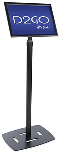 11 X 17 Menu Stand For Floor, Snap Open, Adjustable Height - Black - Image 3