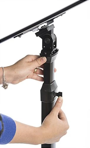 11 X 17 Menu Stand For Floor, Snap Open, Adjustable Height - Black - Image 8