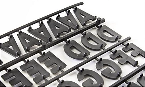 1" Letter Set, 930 Pieces - Black - Image 3