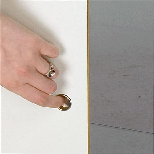 Retail Counter W/ Black Finish, Storage Space, Adjustable Shelf & Sliding Doors - Image 5