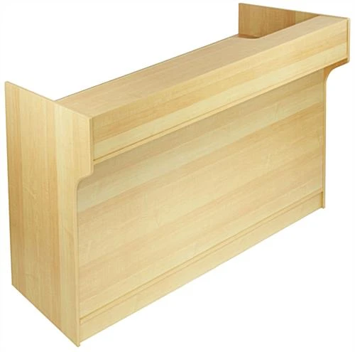 72" Cash Wrap W/ Adjustable Storage Shelves & Pull-out Drawer - Maple