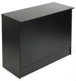 Store Cash Wrap Counter: 48" Wide Low Style - Black Melamine