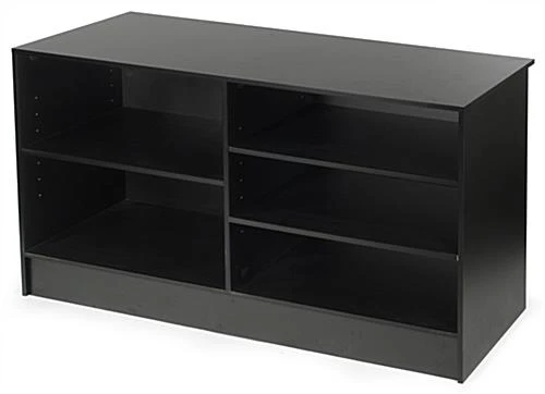 Black Cash Wrap W/ 3 Adjustable Storage Shelves, 70"w - Image 2