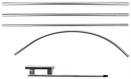 14' Feather Flag & Ground Spike With Pre-printed OPEN Message - Red & Yellow - Image 3