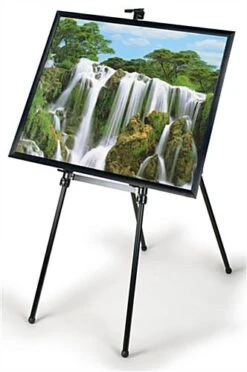 24 X 36 Poster Frame With Floor Easel, Adjustable Height - Black