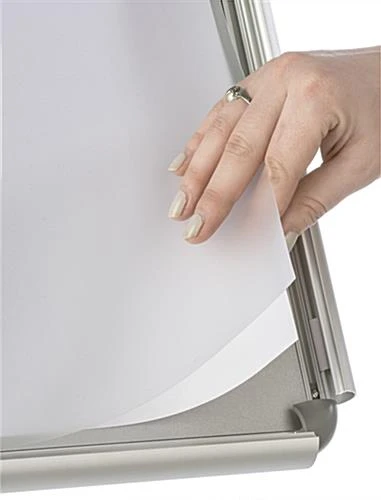 17 X 11 Sign Stand For Floor, Tilting, Snap Open - Silver - Image 3