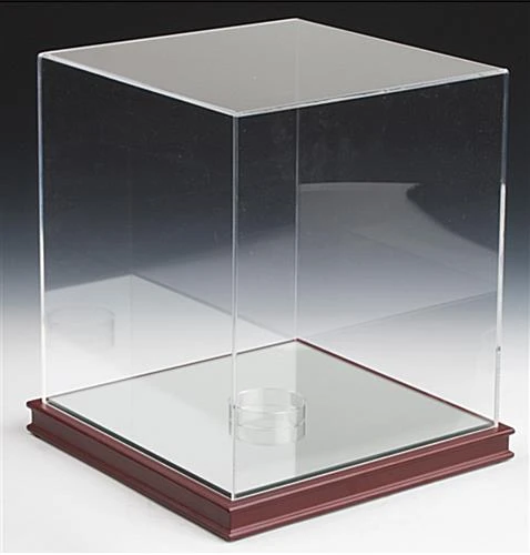 Sports Display Case W/ Wood Base, Acrylic Casing & Lift-Off Top - Image 2