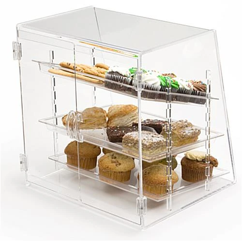 Acrylic Food Display Case With (3) Plastic Shelves - Image 2