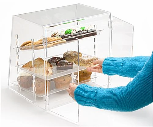 Acrylic Food Display Case With (3) Plastic Shelves - Image 3