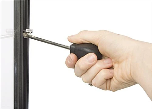 20" Display Case W/ LED Lights, Glass Shelves, Locking Hinged Door - Black - Image 7