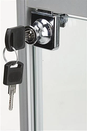 18" LED Display Case W/Cabinet Base, Adjustable Shelves & Locking Hinged Door -Silver - Image 7