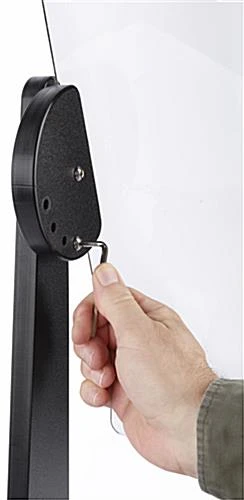 Countertop Sneeze Shield, Adjustable Barrier, 90º Tilting Range, Acrylic - Black - Image 6