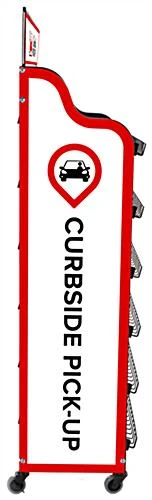 39.5" Wire Racks W/ (3) Pre-Printed Panels, 4 Locking Caster Wheels - Curbside Pickup - Image 3