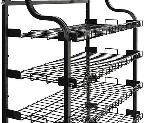 39.5" Wire Racks W/ (3) Pre-Printed Panels, 4 Locking Caster Wheels - Mobile Pickup - Image 4
