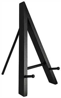 Wood Tabletop Easel, Standard Tripod Design, 5.25 X 9.375 - Black