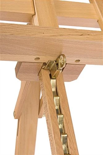 Wood Art Easel For Floor With Adjustable Top Clamp And Bottom Support Bar - Natural - Image 5