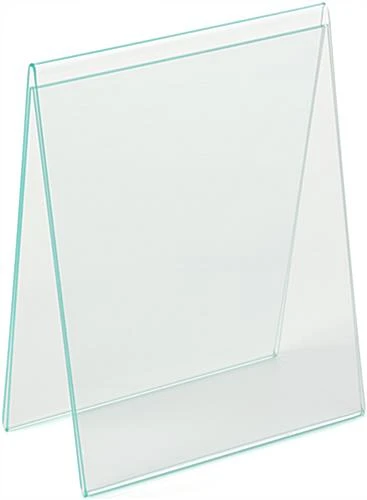 Workshop Series 8.5β X 11β Acrylic Table Tent, Side Insert, Double Sided - Clear - Image 2