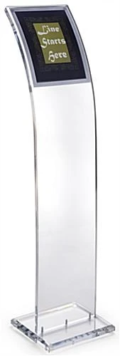 Workshop Series 8.5 X 11 Acrylic Sign Stand With Magnetic Lens, Curved - Clear