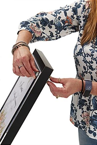 Workshop Series 8.5 X 11 Sign Stand For Floor With Sign Hardware For Frame - Black - Image 4