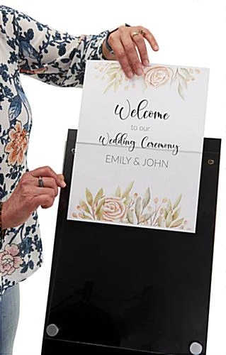 Workshop Series 8.5 X 11 Sign Stand For Floor With Sign Hardware For Frame - Black - Image 5