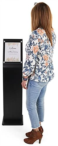 Workshop Series 8.5 X 11 Sign Stand For Floor With Sign Hardware For Frame - Black - Image 6