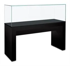 48" Airtight Glass Display Table With Locking Lift-Off Top, Ships Assembled - Black