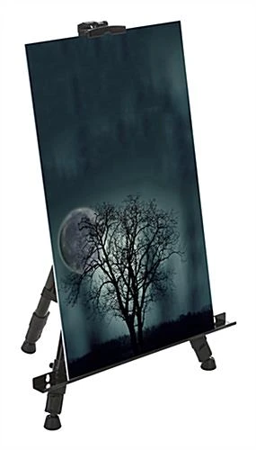Display Easel For Floor Or Countertop, Adjustable Height, Portable - Black - Image 3