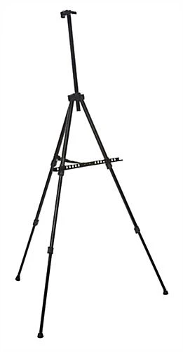 Display Easel For Floor Or Countertop, Adjustable Height, Portable - Black