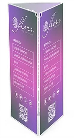 Workshop Series 4 X 9 Acrylic Sign Holder, 3 Sided With Open Center - Clear