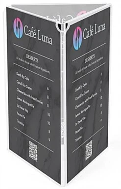 Workshop Series 5 X 7 Acrylic Sign Holder, 3 Sided With Open Center - Clear