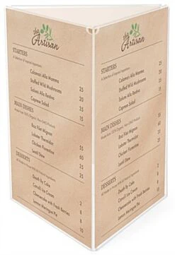 Workshop Series 8.5 X 11 Acrylic Sign Holder, 3 Sided With Open Center - Clear