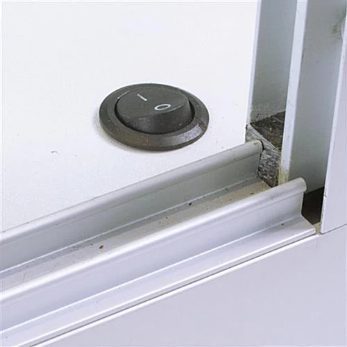 3x3 Wall Mounted Display Case W/Mirror Back & 2 Top LED Lights, Locking - Silver - Image 3