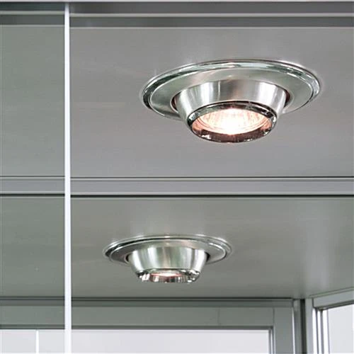 3x3 Wall Mounted Display Case W/Mirror Back & 2 Top LED Lights, Locking - Silver - Image 4