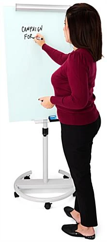 28 X 40 Write-On Board, Floor Stand W/ Wheels, Dry Erase, Single Sided - White - Image 8